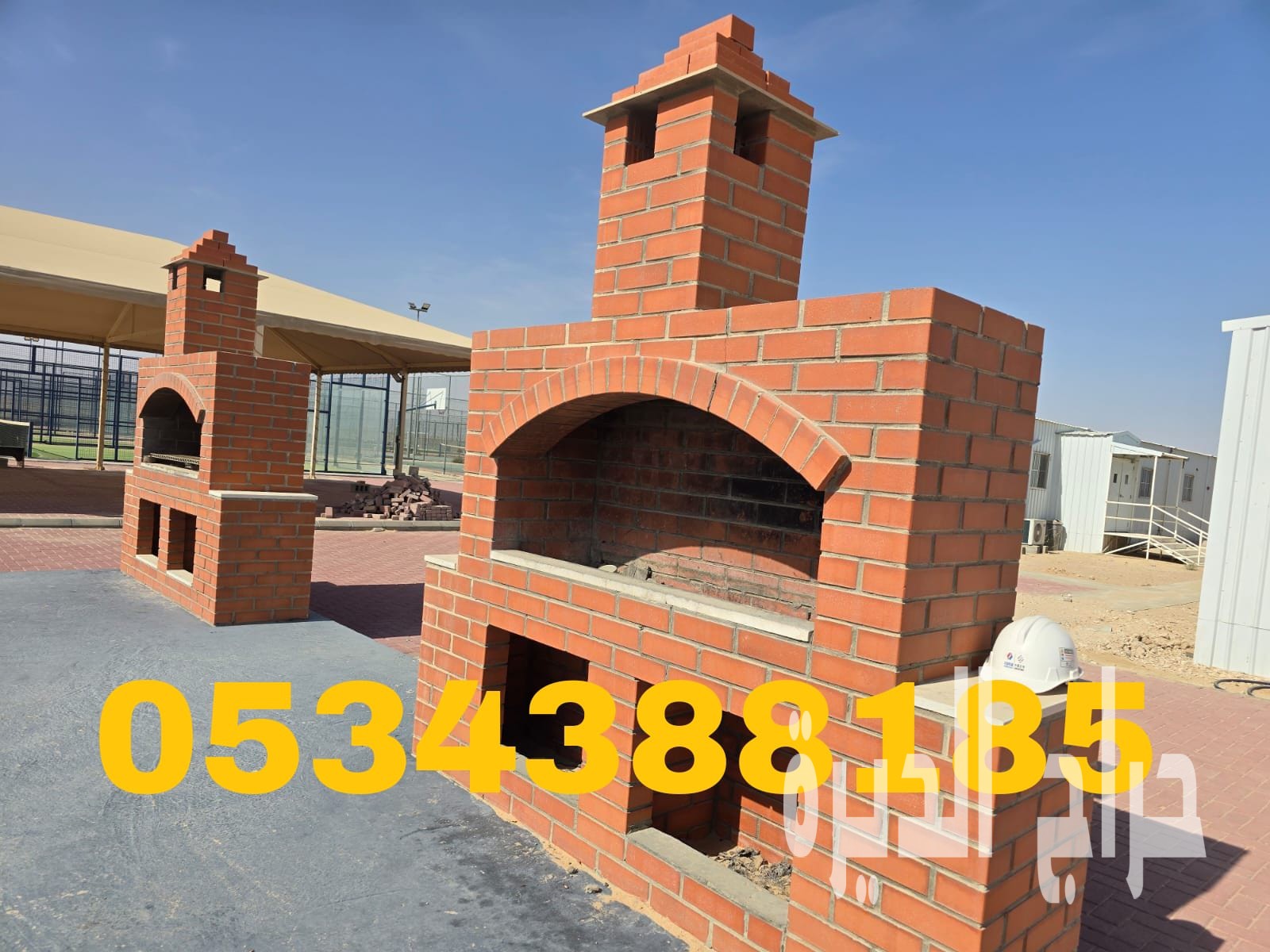 بناء شوايات وأفران خارجية بالطوب الحراري